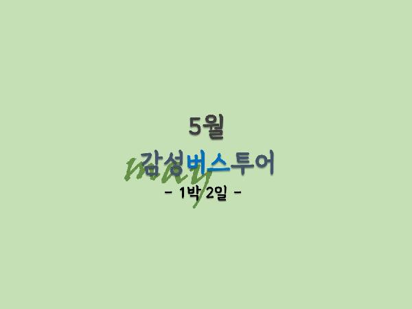 5월 감성버스투어 [1박 2일]